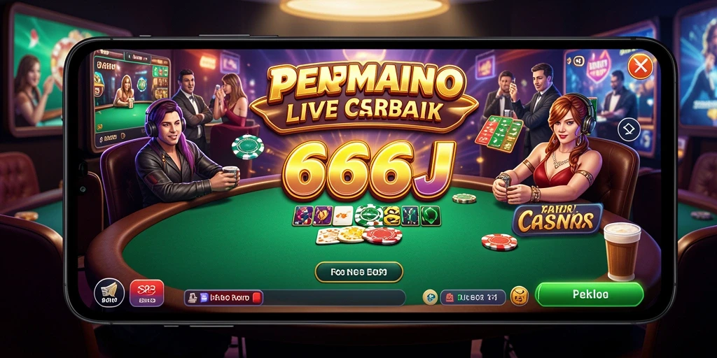 Tampilan menarik saat bermain Live Casino di 666J.