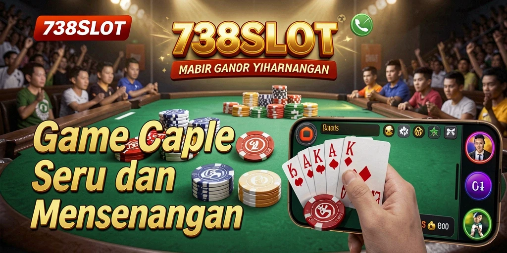 Screenshot gameplay 738SLOT yang menunjukkan suasana permainan Gaple.