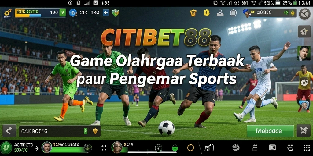 Screenshot CITIBET88 menampilkan aksi seru dalam permainan olahraga.