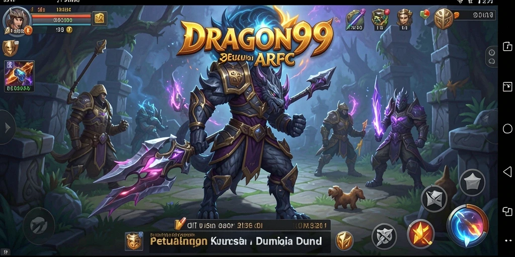 Screenshot DRAGON99 menampilkan aksi pertempuran intens dalam dunia ARPG.
