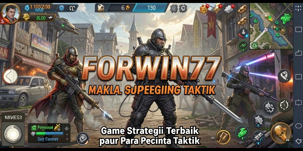 Tangkapan layar gameplay FORWIN77 yang menampilkan strategi dalam pertempuran.