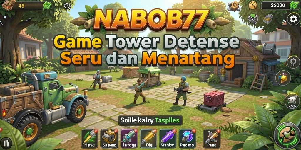 Tampilan gameplay seru dari NABOB77 dalam pertahanan menaklukkan musuh.