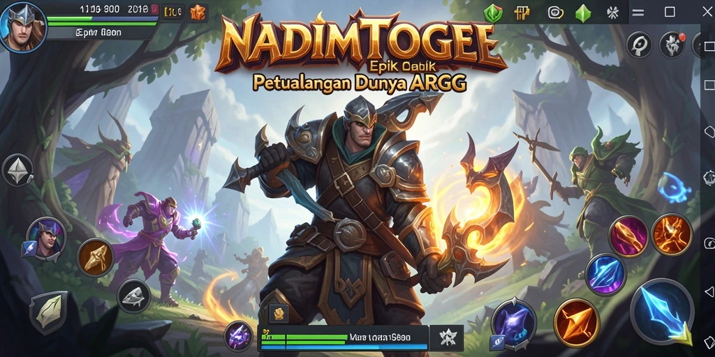 Screenshot menampilkan aksi seru dalam gameplay ARPG NADIMTOGEL.