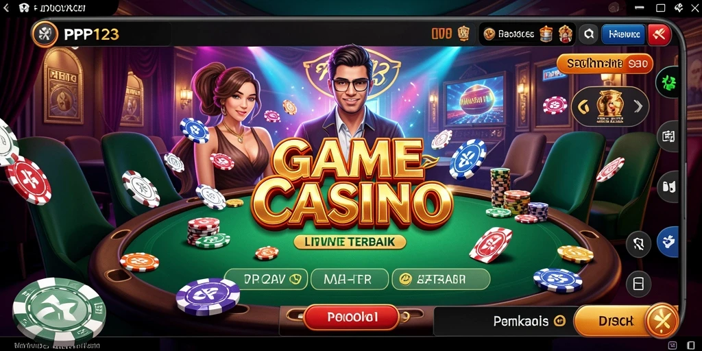 Tampilan aksi permainan Live Casino yang mendebarkan di PP123.