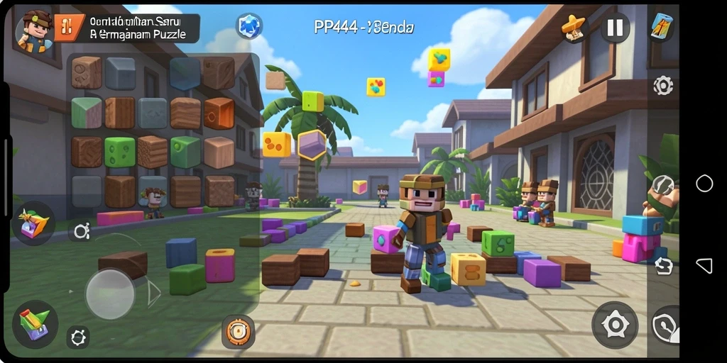 Tangkapan layar utama PP444 menampilkan gameplay seru dalam permainan Puzzle.