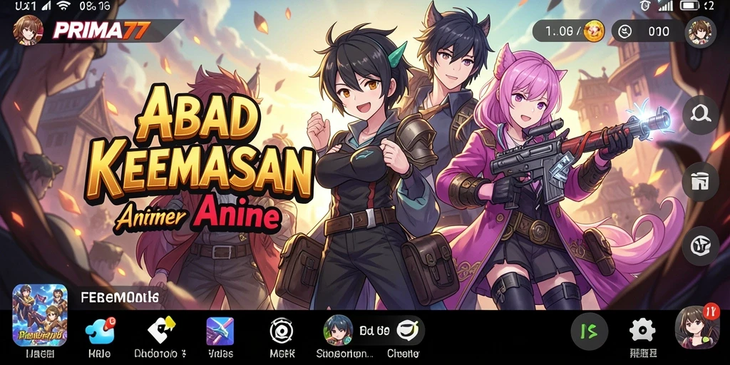 Tampilan gameplay menakjubkan dari PRIMA77 dengan aksi karakter Anime.