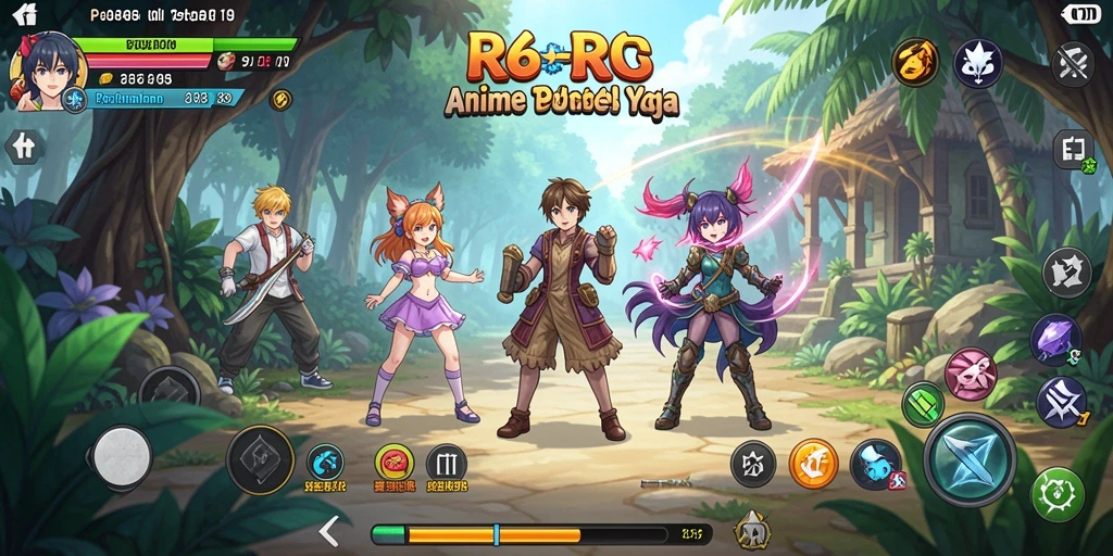 Tampilan gameplay R6R6 dengan karakter Anime yang menarik.