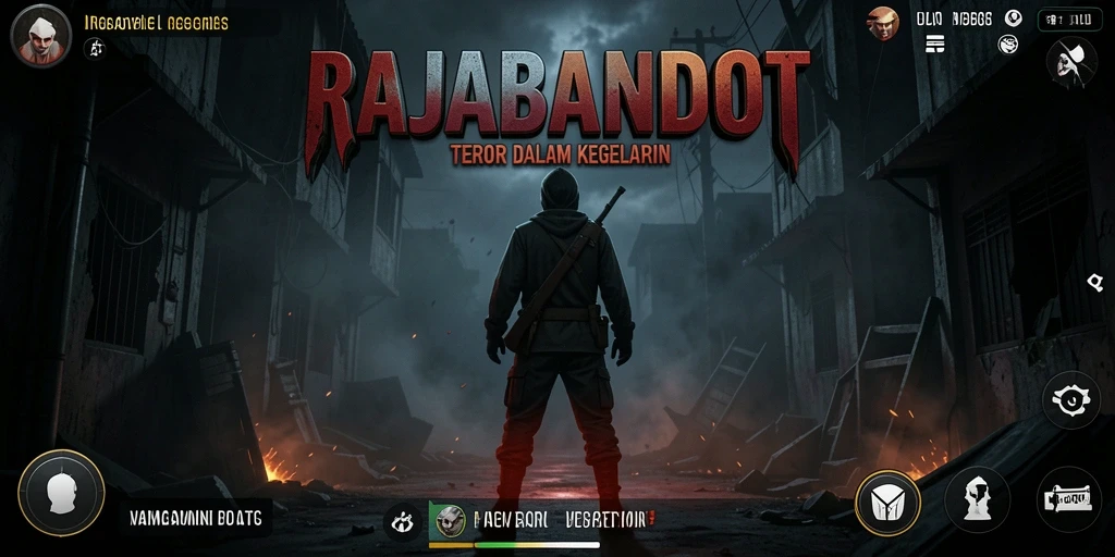 Gameplay RAJABANDOT yang menegangkan dalam suasana horor.