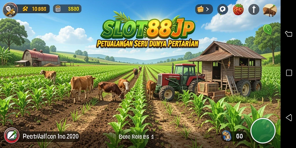 Tangkapan layar utama SLOT88JP menunjukkan gameplay menarik dalam bertani.