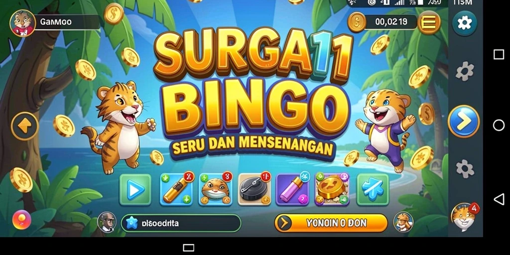 Gambaran layar utama SURGA11 menampilkan gameplay Bingo yang seru.