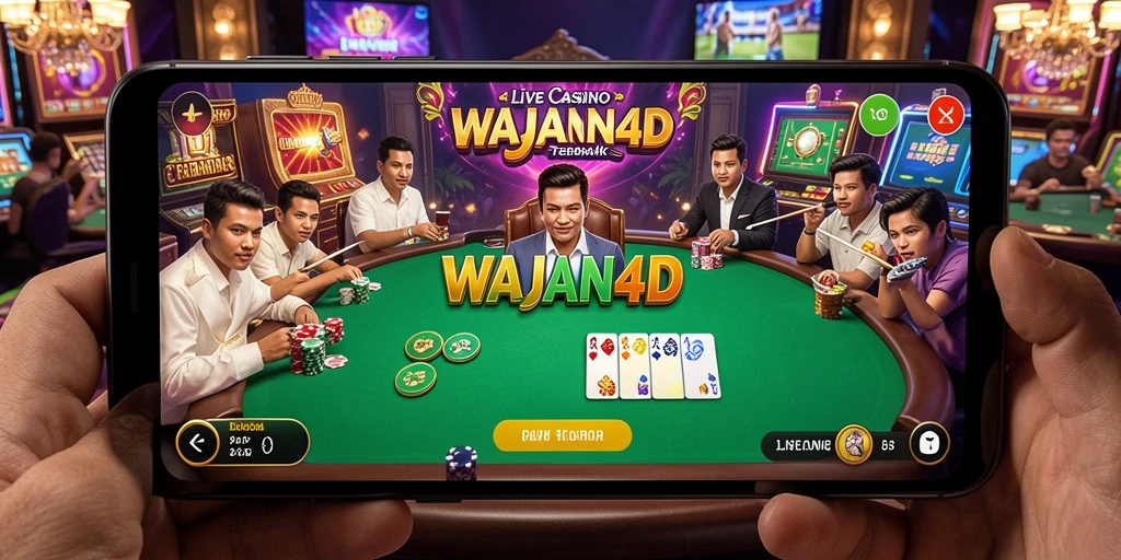 Tampilan gameplay WAJAN4D yang dinamis dalam permainan Live Casino.