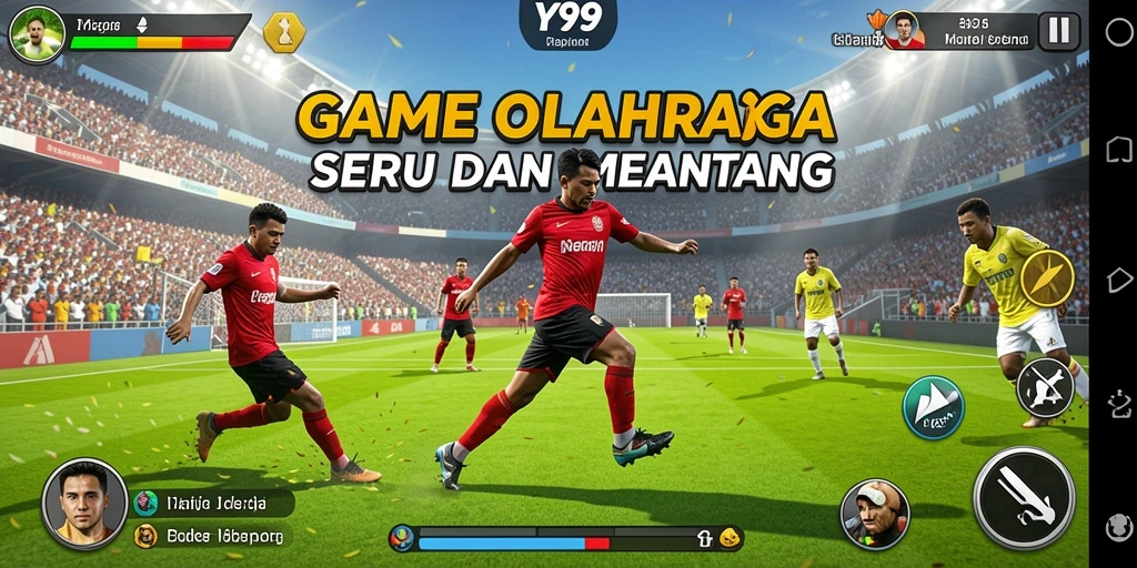 Screenshot Y89 menampilkan gameplay seru yang menggambarkan aksi olahraga.